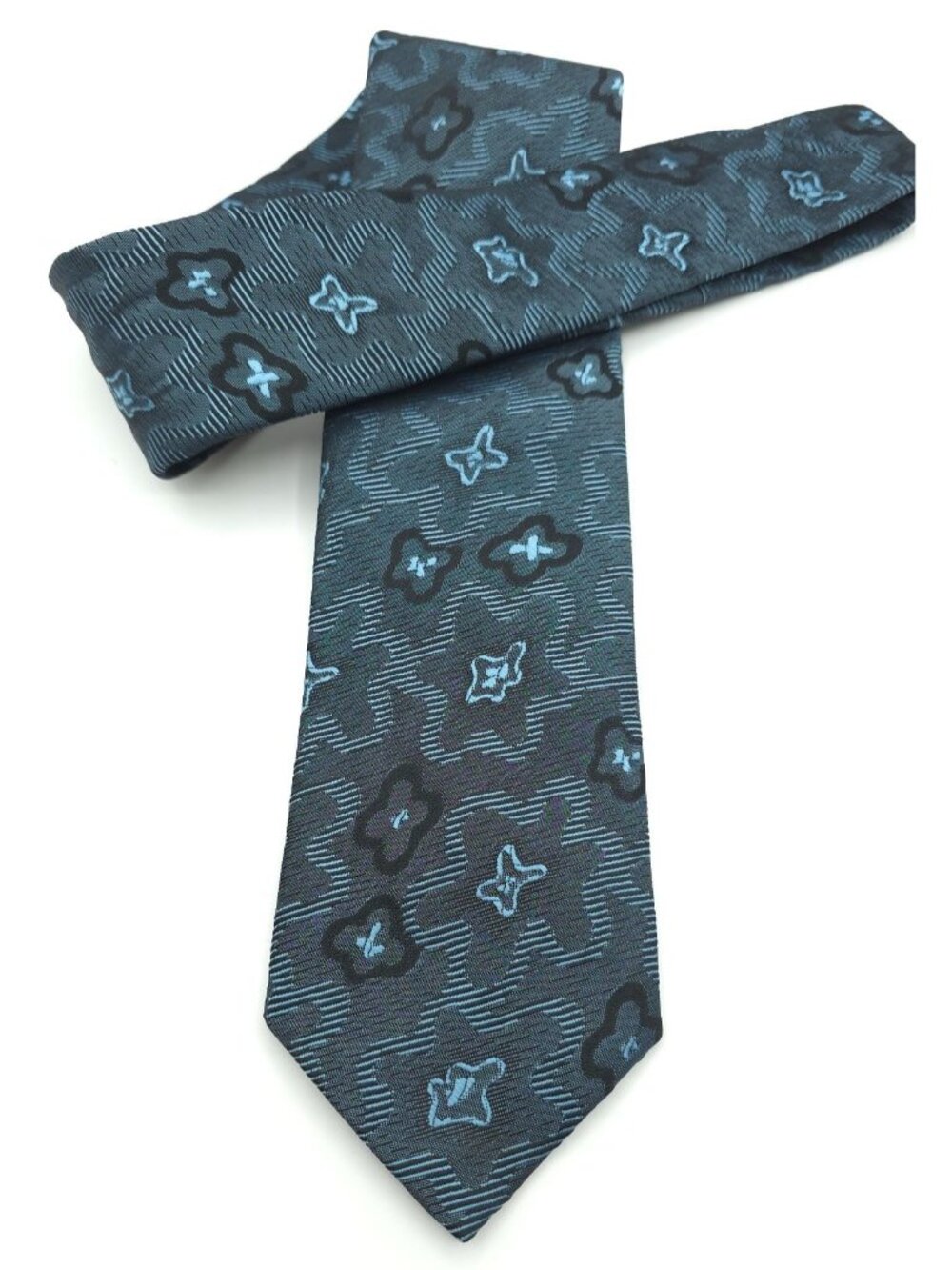 Limited Edition Envoy Blue Floral Pattern Mens Tie